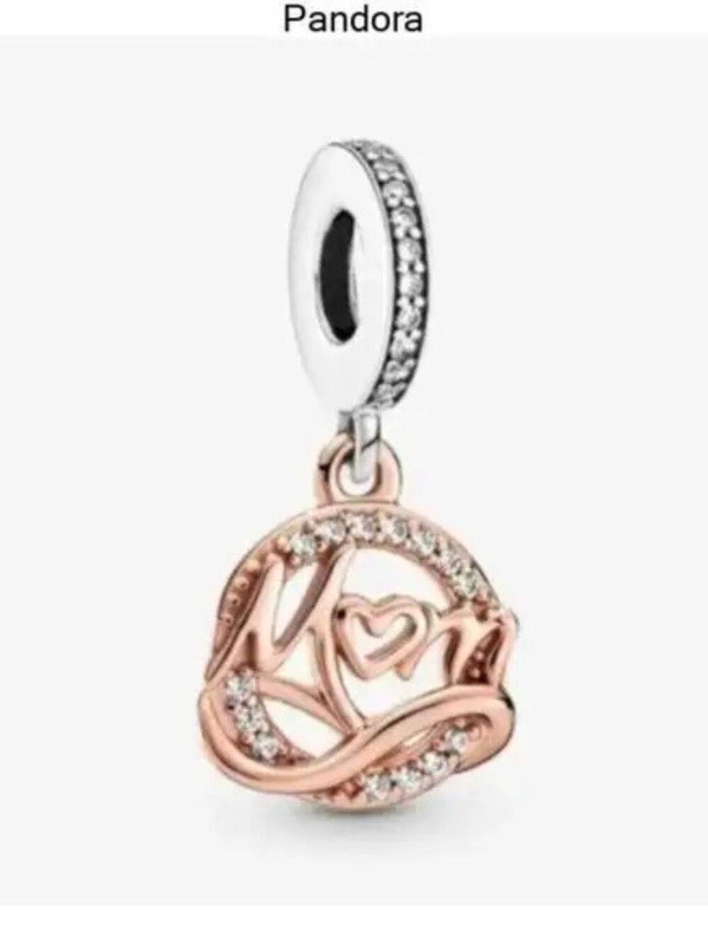 PANDORA Two-tone Mom Dangle Charm